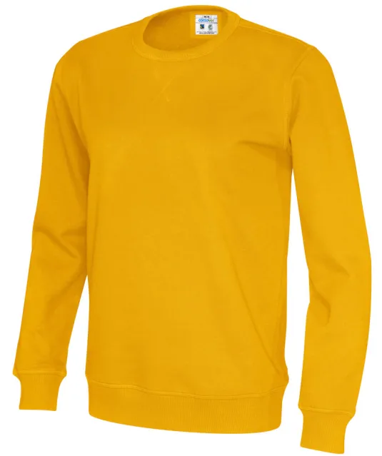 SWEATER CREW NECK UNISEX - GOTS GECERTIFICEERD Geel