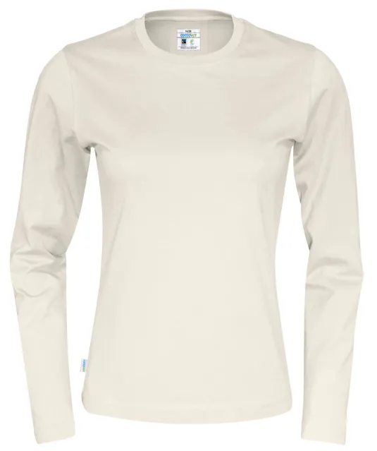 T-SHIRT LONG SLEEVE LADY - GOTS GECERTIFICEERD Ecru