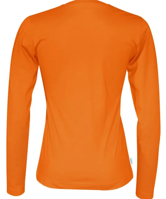 T-SHIRT LONG SLEEVE LADY - GOTS GECERTIFICEERD Oranje