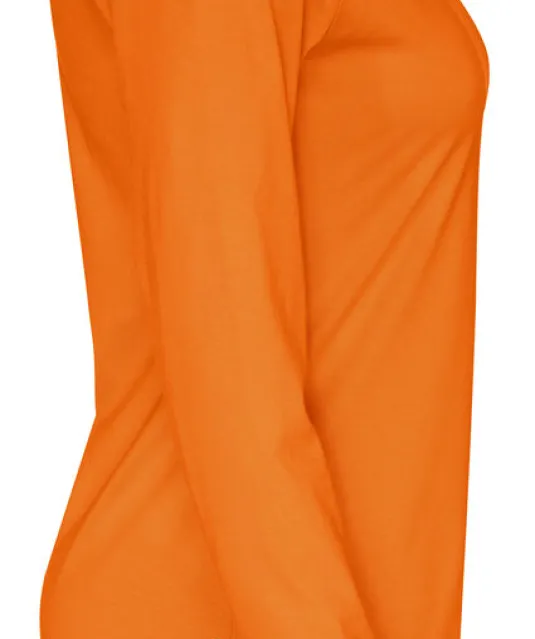 T-SHIRT LONG SLEEVE LADY - GOTS GECERTIFICEERD Oranje