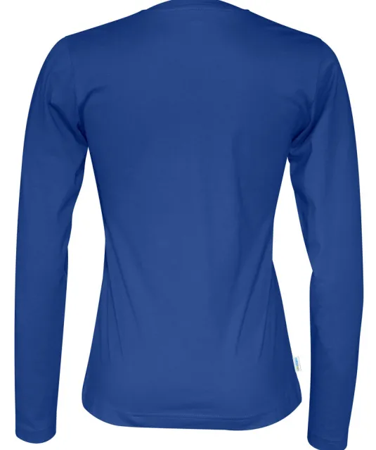 T-SHIRT LONG SLEEVE LADY - GOTS GECERTIFICEERD Blauw