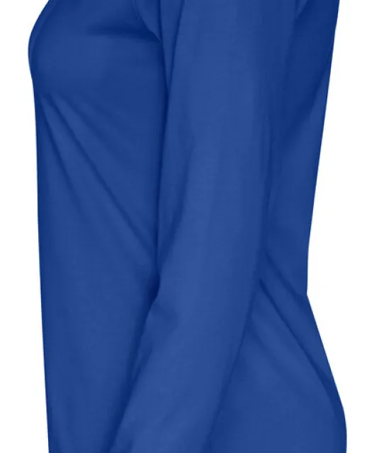 T-SHIRT LONG SLEEVE LADY - GOTS GECERTIFICEERD Blauw