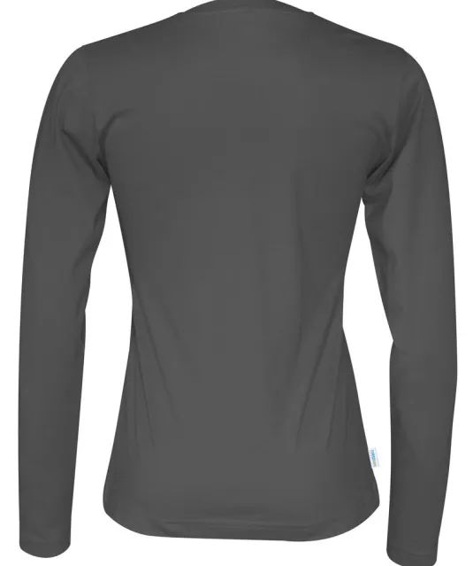 T-SHIRT LONG SLEEVE LADY - GOTS GECERTIFICEERD Antraciet