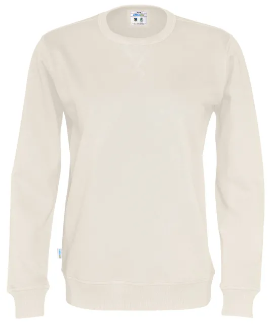 SWEATER CREW NECK UNISEX - GOTS GECERTIFICEERD Ecru