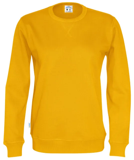 SWEATER CREW NECK UNISEX - GOTS GECERTIFICEERD Geel