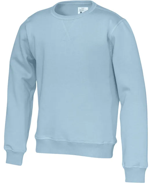 SWEATER CREW NECK KID - GOTS GECERTIFICEERD Lichtblauw