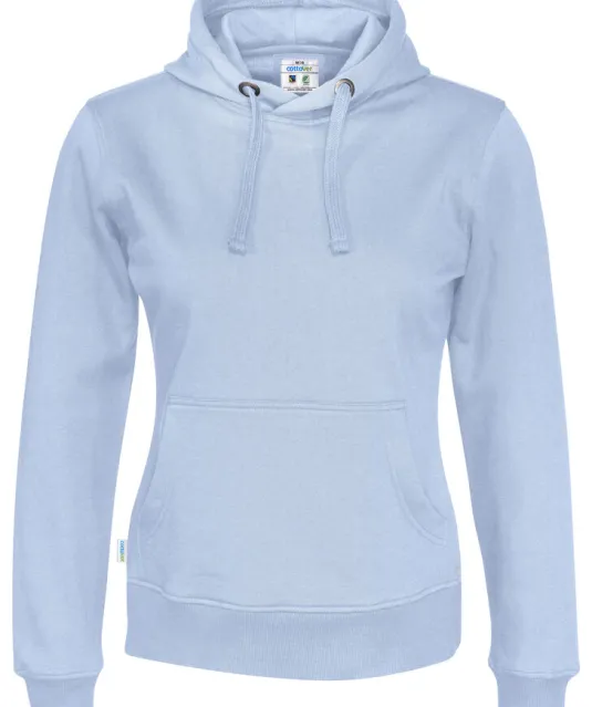 HOODIE LADY - GOTS GECERTIFICEERD Lichtblauw