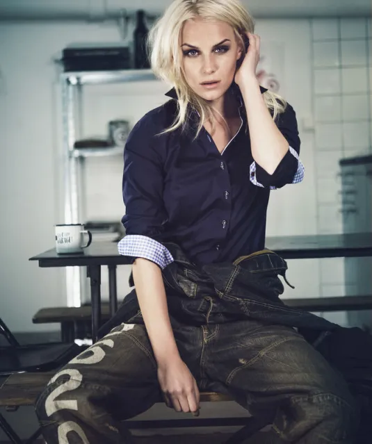 Red Bow 20 Hemd Dames Wit/marine