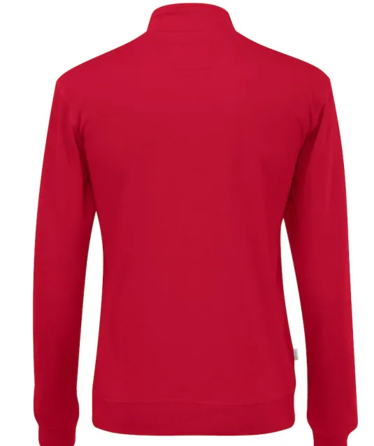 SWEATER HALF ZIP UNISEX - GOTS GECERTIFICEERD Rood