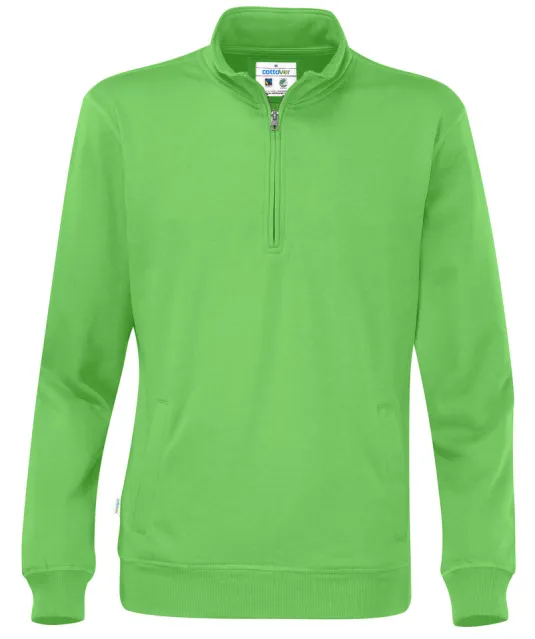SWEATER HALF ZIP UNISEX - GOTS GECERTIFICEERD Groen