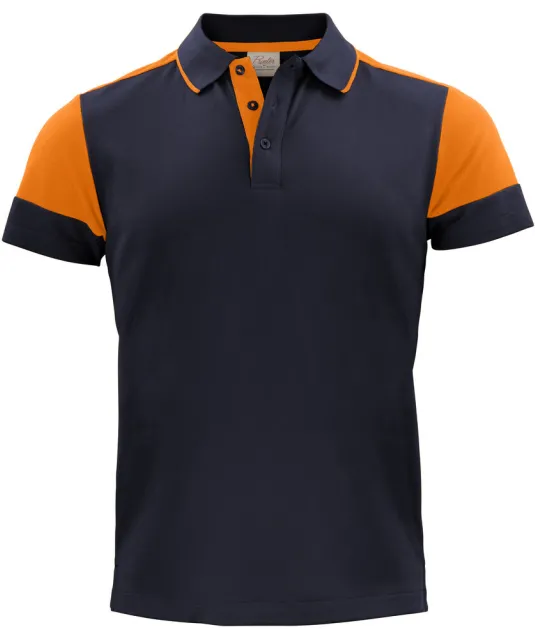 Prime Polo Heren Marine/neonoranje
