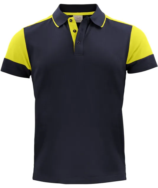 Prime Polo Heren Marine/neongeel
