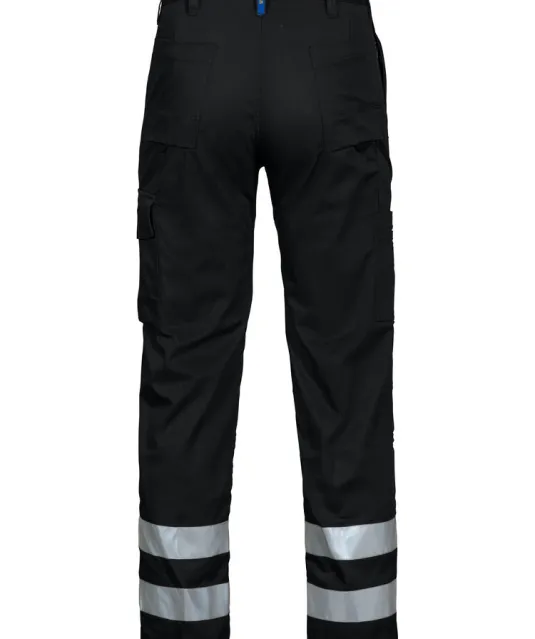 2517 BROEK MET KNIEZAKKEN EN REFLECTIEBANDEN Zwart