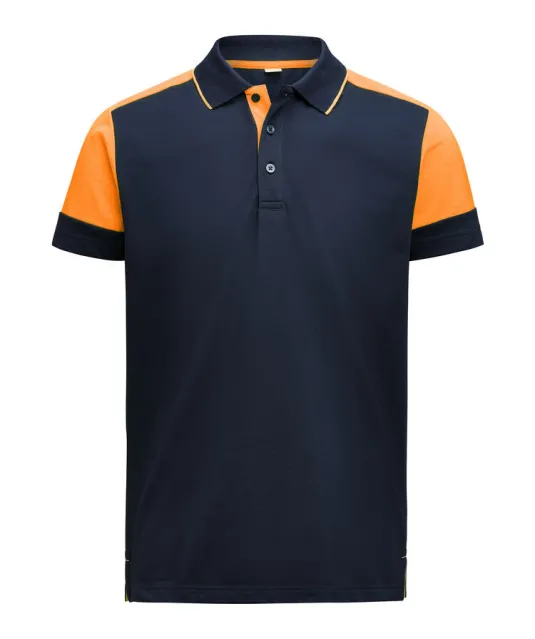 Prime Polo Heren Marine/neonoranje