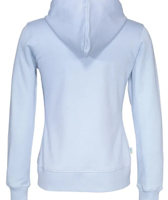 HOODIE FULL ZIP LADY - GOTS GECERTIFICEERD Lichtblauw