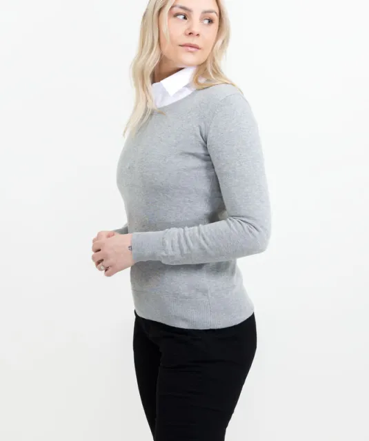 Ashland U Gebreide Sweater Dames Grijs mélée