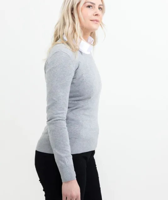 Ashland U Gebreide Sweater Dames Grijs mélée