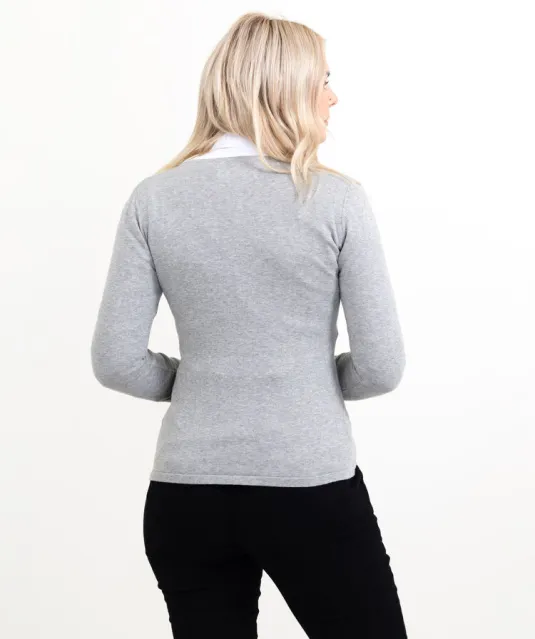 Ashland Cardigan Dames Grijs mélée