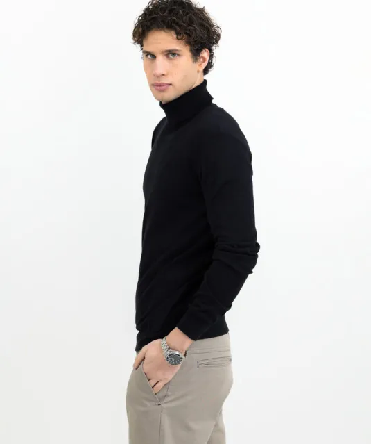 Ashland Turtle Gebreide Sweater Heren Zwart