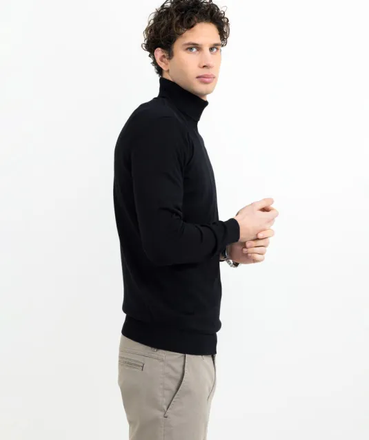 Ashland Turtle Gebreide Sweater Heren Zwart