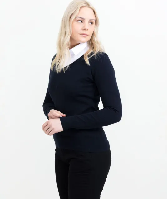 Ashland V  Gebreide Sweater Dames Zwart