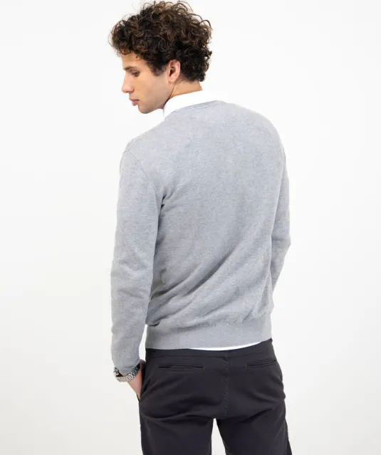 Ashland V Gebreide Sweater Heren Grijs mélée