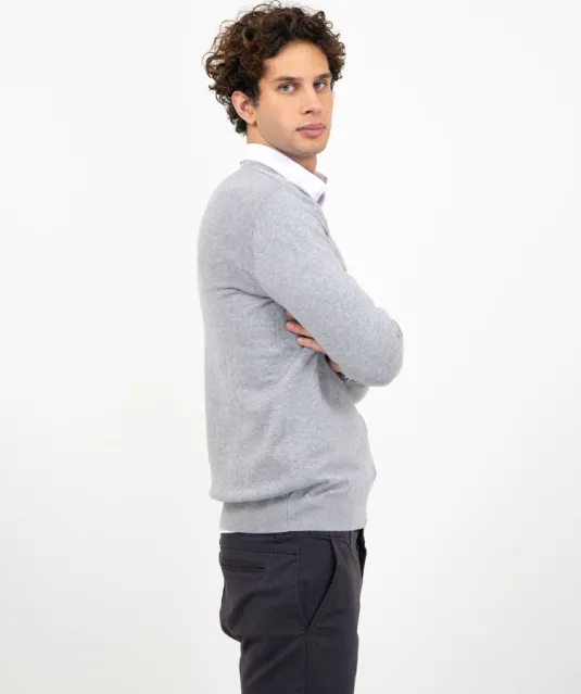 Ashland V Gebreide Sweater Heren Grijs mélée
