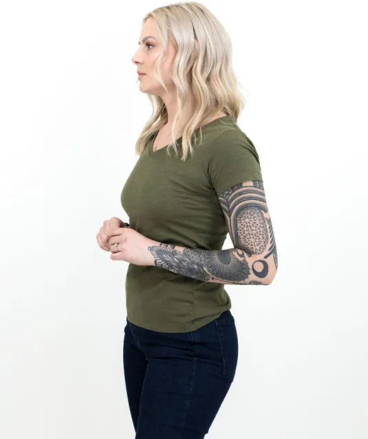 Whailford T-Shirt Dames Mosgroen