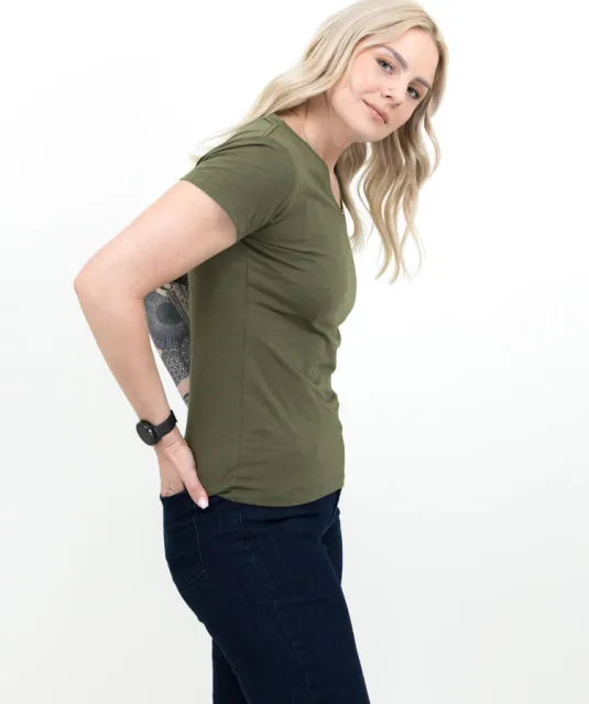 Whailford T-Shirt Dames Mosgroen