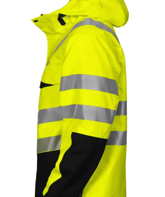 6418 GEVOERDE SIGNALISATIEJAS EN ISO 20471 KLASSE 3 Geel/zwart