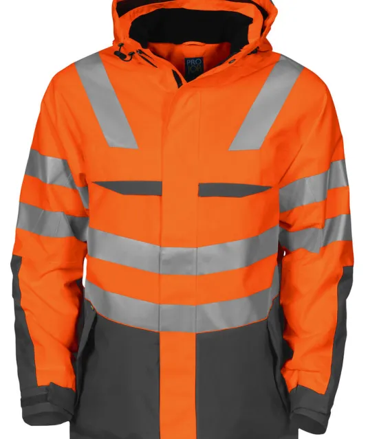 6418 GEVOERDE SIGNALISATIEJAS EN ISO 20471 KLASSE 3 Oranje/zwart