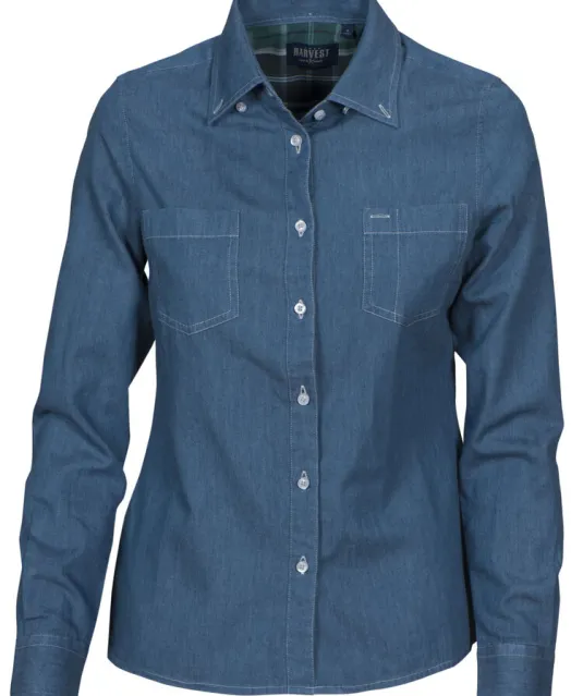 Jupiter  Hemd Dames Denim blauw