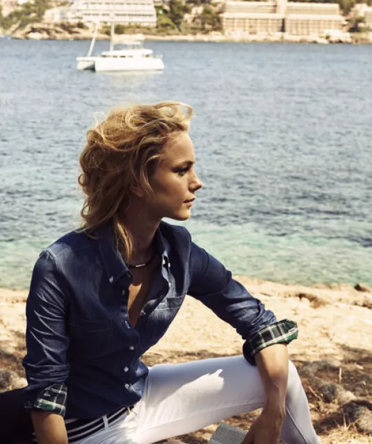 Jupiter  Hemd Dames Denim blauw