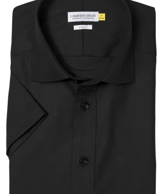 Yellow Bow 50 S/S Hemd Slim Fit Heren Zwart