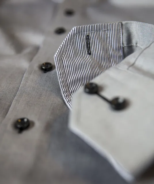 Yellow Bow 51  Hemd Regular Fit Heren Grijs mélée