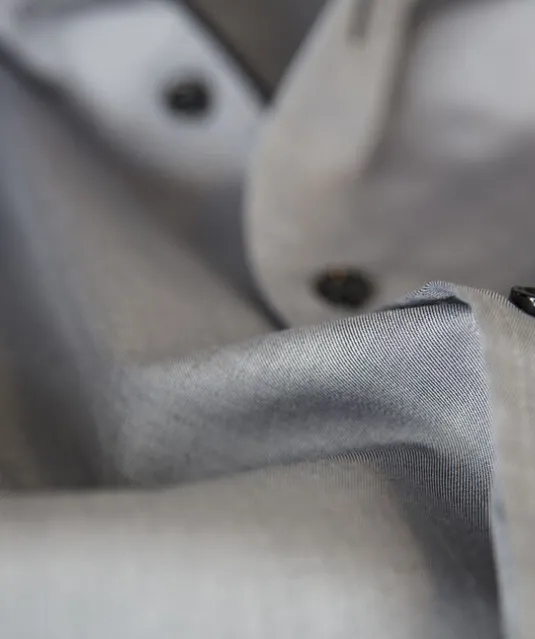 Yellow Bow 51  Hemd Regular Fit Heren Grijs mélée