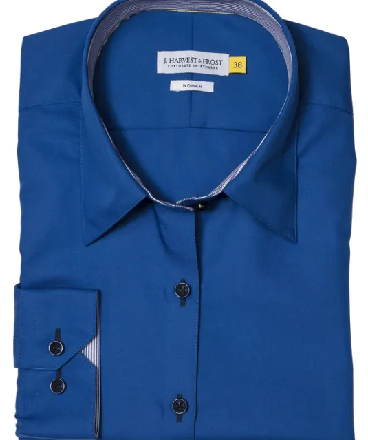 Yellow Bow 51  Hemd Dames Vintage blauw