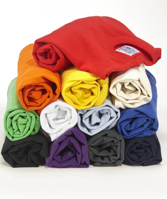 SWEATER CREW NECK UNISEX - GOTS GECERTIFICEERD Wit