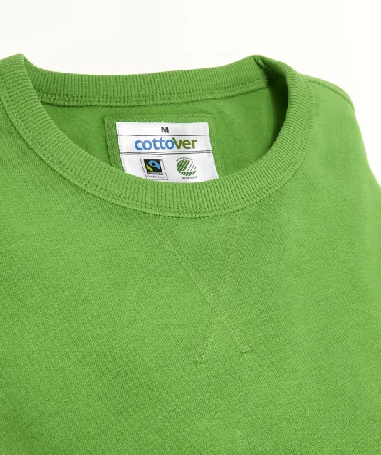 SWEATER CREW NECK UNISEX - GOTS GECERTIFICEERD Groen
