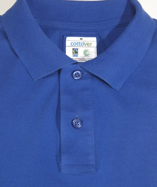 POLO PIQUE MAN - GOTS GECERTIFICEERD Blauw