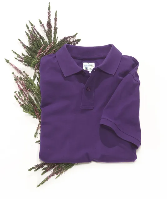 POLO PIQUE MAN - GOTS GECERTIFICEERD Paars