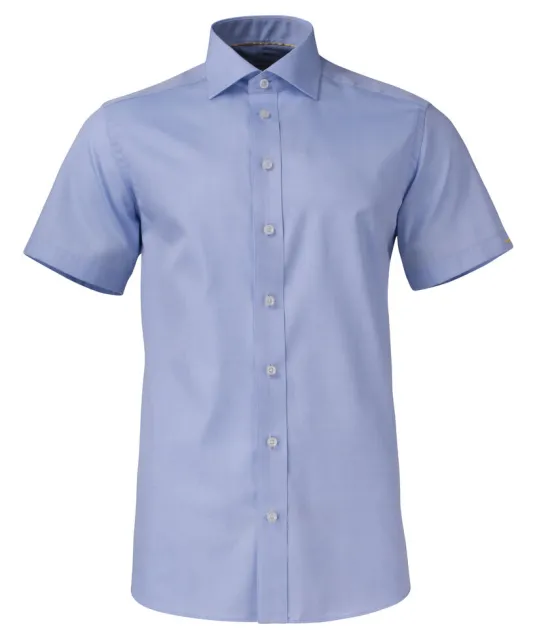 Yellow Bow 50 S/S Hemd Slim Fit Heren Lichtblauw