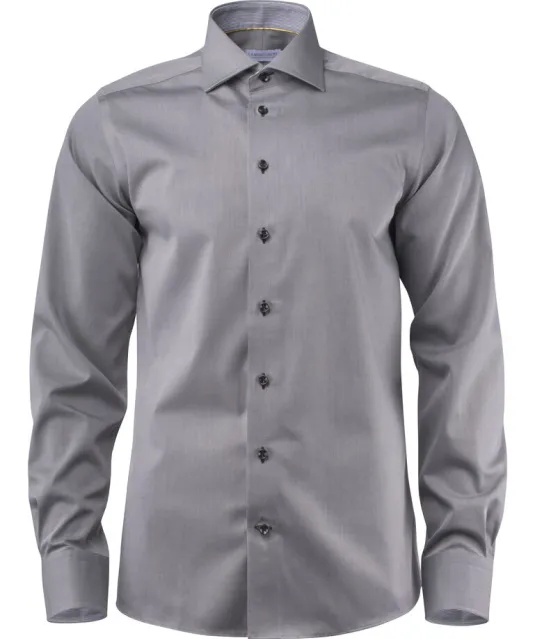 Yellow Bow 51  Hemd Regular Fit Heren Grijs mélée