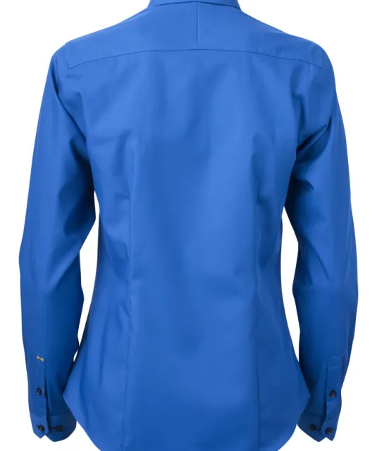 Yellow Bow 51  Hemd Dames Vintage blauw