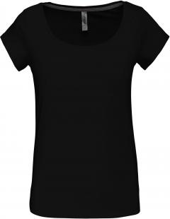 Kariban Dames t shirt korte mouwen met boothals
