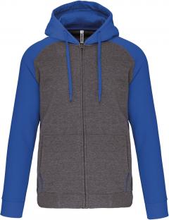 Grey Heather / Sporty Royal Blue