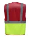YHVW801 - Multifunctioneel veiligheidshesje Red / Hi Vis Yellow