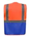 YHVW801 - Multifunctioneel veiligheidshesje Hi Vis Orange / Royal Blue