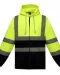YHVK07 - Veiligheidssweatervest met capuchon Hi Vis Yellow / Navy