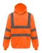 YHVK07 - Veiligheidssweatervest met capuchon Hi Vis Orange